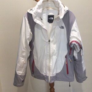 The North Face Women's White and Gray Ski Jacket